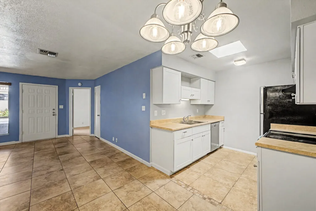Open living room and kitchen at 408 W Pontiac Dr Unit 6 Phoenix AZ
