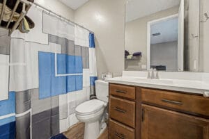 Full guest bathroom with vanity in a Cadence at Gateway home