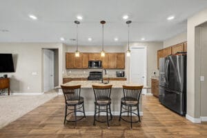 Spacious kitchen with dining area in a single-level Mesa home