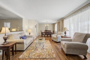 Family room in a 2-bedroom, 2-bath Mesa home
