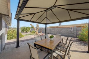 Backyard gazebo in a Dreamland Villa home