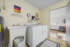 Large laundry and storage room