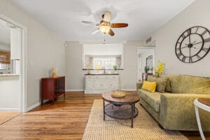 Living room shown from a second angle