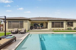 Pool baja shelf and tanning ledge at 1255 E Mead Dr, Gilbert, AZ